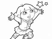 coloriage dora et les etoiles
